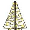  Karácsonyfa 240 LED-del Meleg fehér 180 cm Rattan