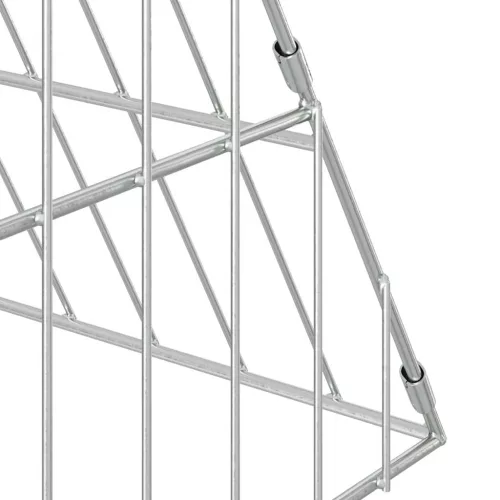  Nyúl Ketrec Ezüst 215 x 100 x 85 cm Horganyzott acél