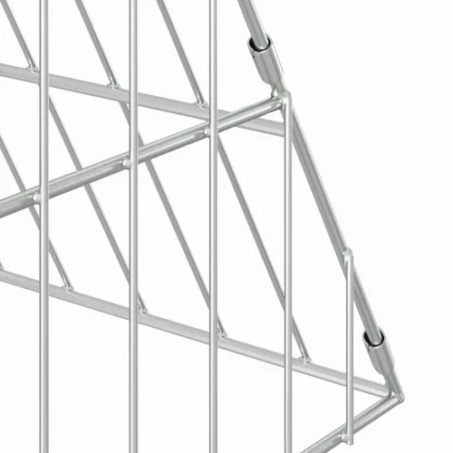  Nyúl Ketrec Ezüst 215 x 100 x 85 cm Horganyzott acél
