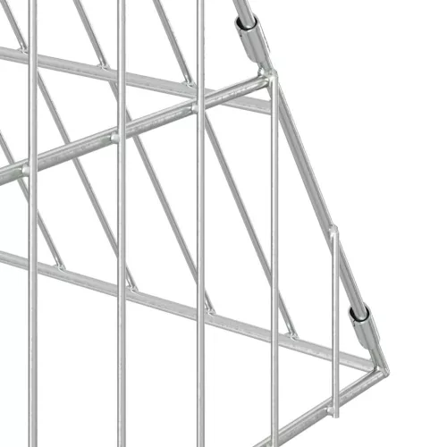  Nyúl Ketrec Ezüst 215 x 100 x 85 cm Horganyzott acél