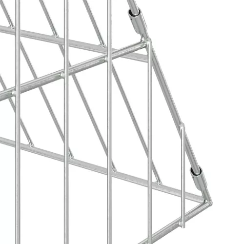  Nyúl Ketrec Ezüst 215 x 100 x 85 cm Horganyzott acél