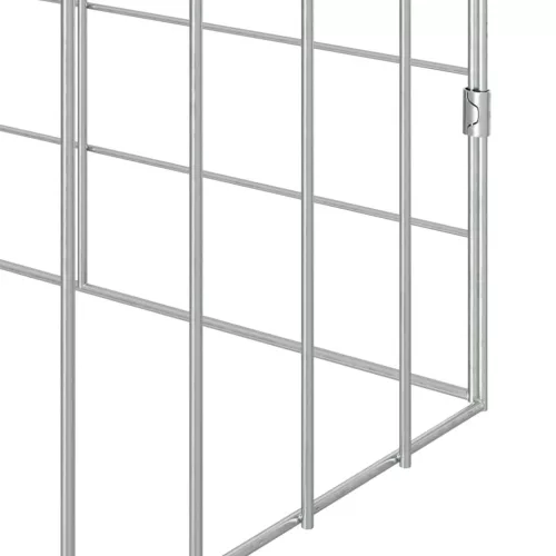  Nyúl Ketrec Ezüst 400 x 78 x 78 cm Horganyzott acél