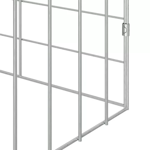  Nyúl Ketrec Ezüst 400 x 78 x 78 cm Horganyzott acél
