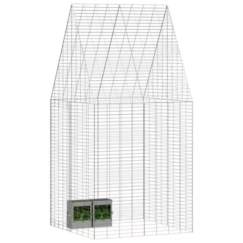  Nyúl Ketrec Ezüst 400 x 100 x 210 cm Horganyzott acél
