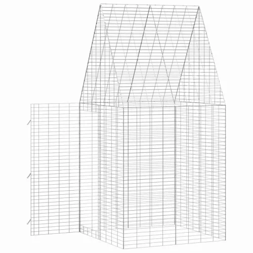  Nyúl Ketrec Ezüst 400 x 100 x 210 cm Horganyzott acél
