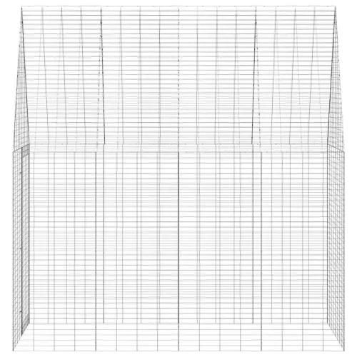  Nyúl Ketrec Ezüst 400 x 100 x 210 cm Horganyzott acél