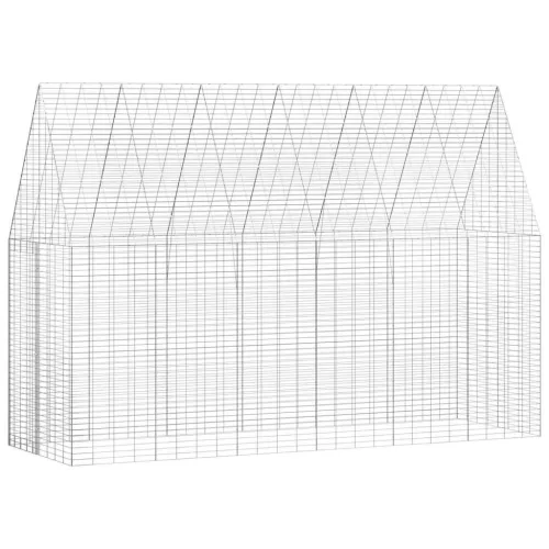  Nyúl Ketrec Ezüst 300 x 100 x 210 cm Horganyzott acél