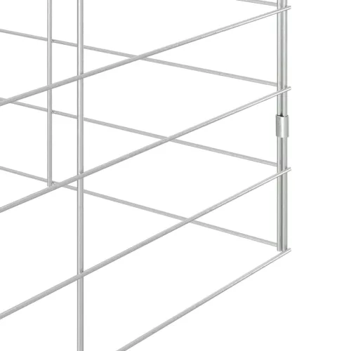  Nyúl Ketrec Ezüst 400 x 100 x 210 cm Horganyzott acél