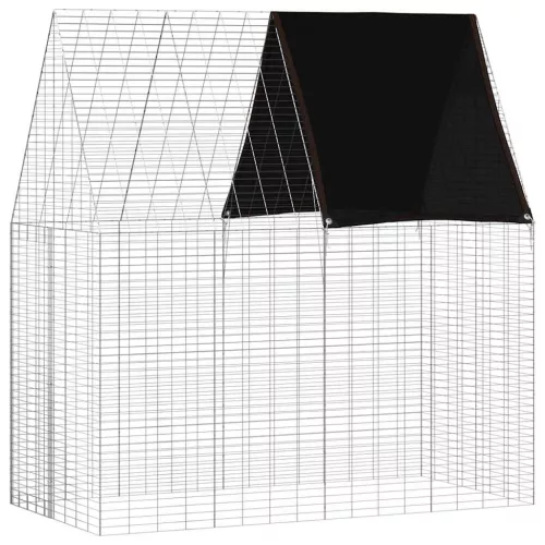  Nyúl Ketrec Ezüst 200 x 100 x 210 cm Horganyzott acél
