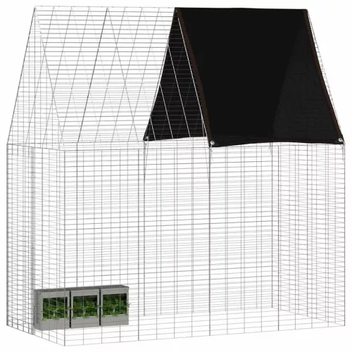  Nyúl Ketrec Ezüst 200 x 100 x 210 cm Horganyzott acél