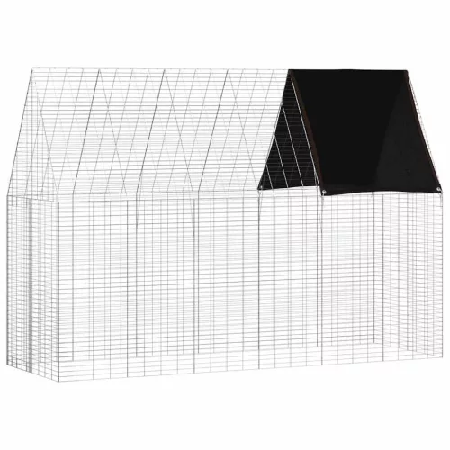  Nyúl Ketrec Ezüst 300 x 100 x 210 cm Horganyzott acél