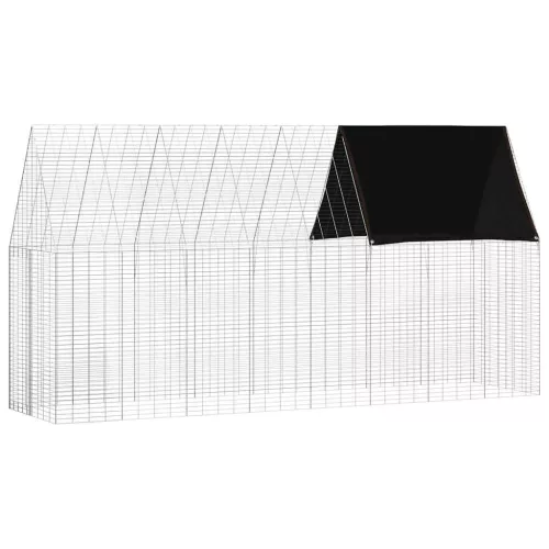  Nyúl Ketrec Ezüst 400 x 100 x 210 cm Horganyzott acél
