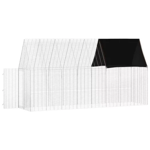  Nyúl Ketrec Ezüst 400 x 100 x 210 cm Horganyzott acél