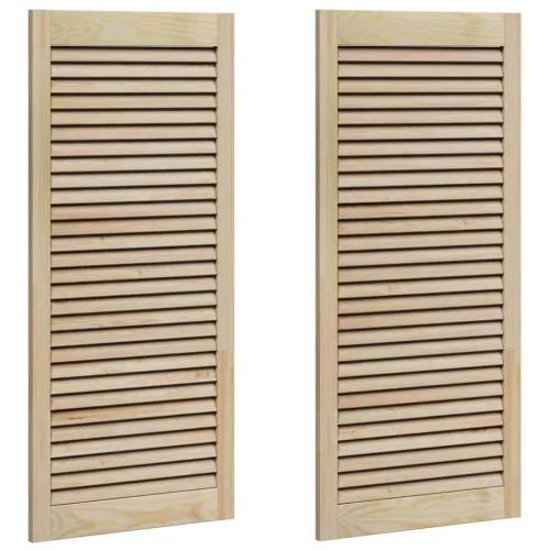  Szekrényajtók 2 pcs Barna 110 x 49.5 x 2.1 cm Tömör fenyőfa