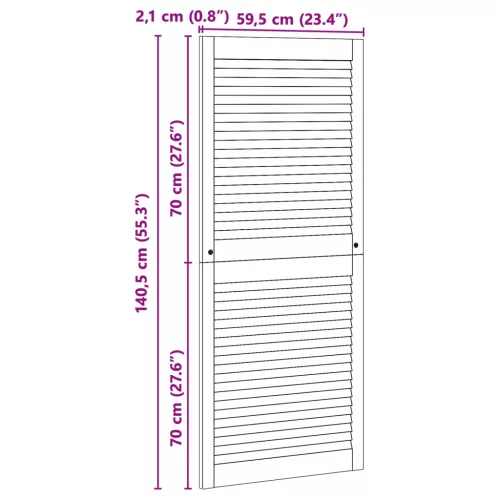  Széfajtó 2 pcs Természetes 140,5 x 2,1 x 59,5 cm Tömör fenyőfa