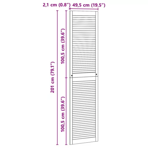  Széfajtó 2 pcs Természetes 201 x 2,1 x 49,5 cm Tömör fenyőfa