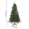  Műanyag Hajtogatós Karácsonyfa Zöld 150 cm PVC, PE és acél