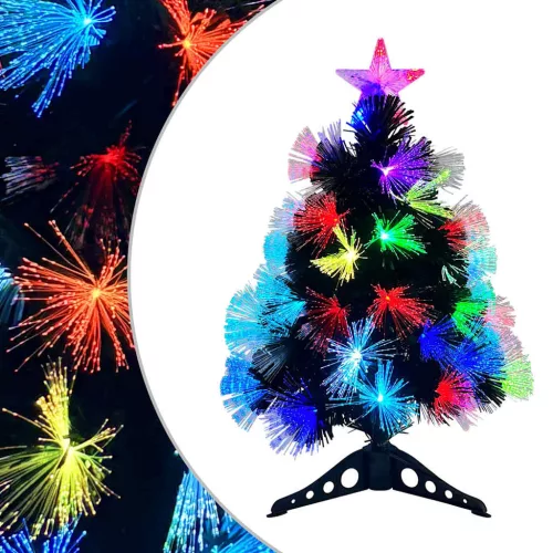  Mű karácsonyfa dekoratív vonós lámpákkal Zöld 64 cm PVC