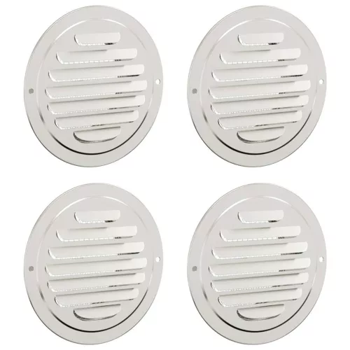  Levegő szellőzőfedél 4 pcs Ezüst 100 mm Rozsdamentes acél