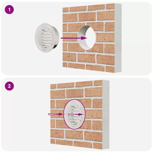  Levegő szellőzőfedél 4 pcs Ezüst 125 mm Rozsdamentes acél