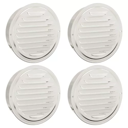  Levegő szellőzőfedél 4 pcs Ezüst 150 mm Rozsdamentes acél