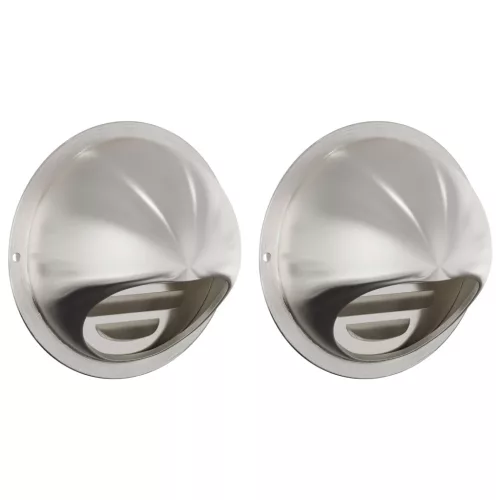  Levegő szellőzőfedél 2 pcs Ezüst 80 mm Rozsdamentes acél