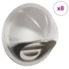  Levegő szellőzőfedél 8 pcs Ezüst 100 mm Rozsdamentes acél