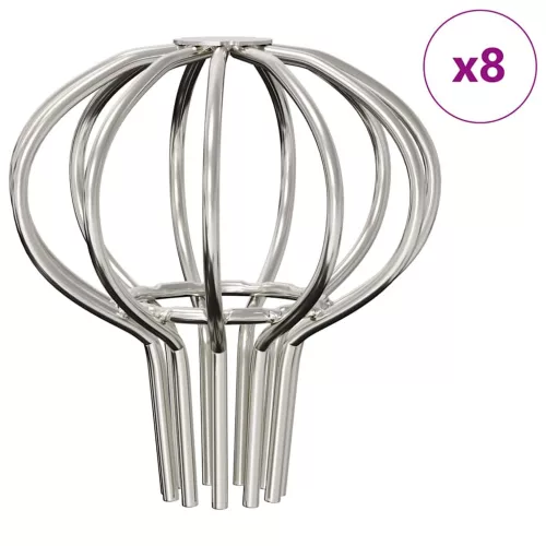  Cseppentő Levélvédő 8 pcs Ezüst 50 mm Rozsdamentes acél