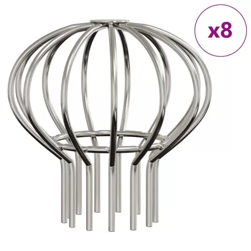  Cseppentő Levélvédő 8 pcs Ezüst 75 mm Rozsdamentes acél