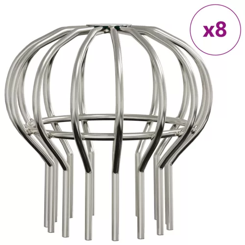  Cseppentő Levélvédő 8 pcs Ezüst 110 mm Rozsdamentes acél