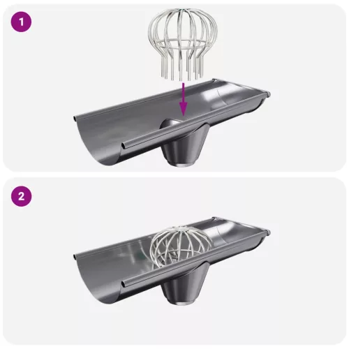  Cseppentő Levélvédő 8 pcs Ezüst 110 mm Rozsdamentes acél