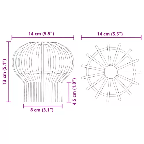  Cseppentő Levélvédő 8 pcs Ezüst 110 mm Rozsdamentes acél
