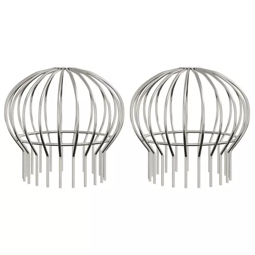  Cseppentő Levélvédő 2 pcs Ezüst 160 mm Rozsdamentes acél