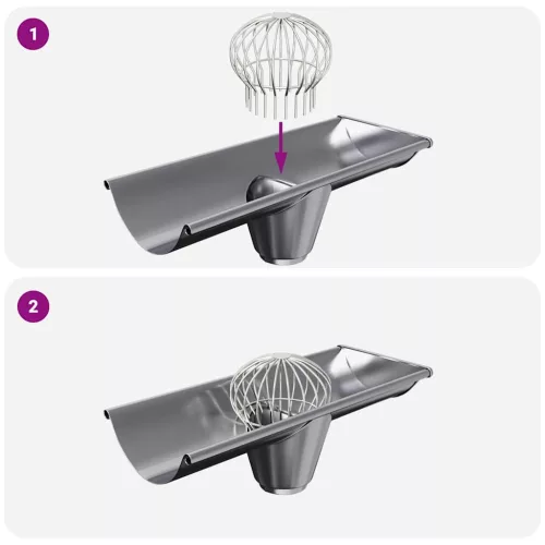  Cseppentő Levélvédő 2 pcs Ezüst 160 mm Rozsdamentes acél