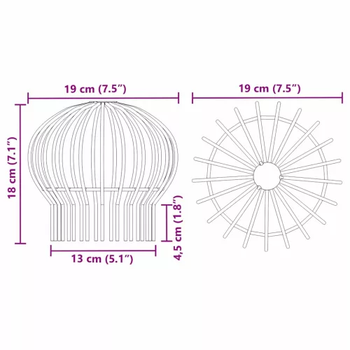  Cseppentő Levélvédő 8 pcs Ezüst 160 mm Rozsdamentes acél