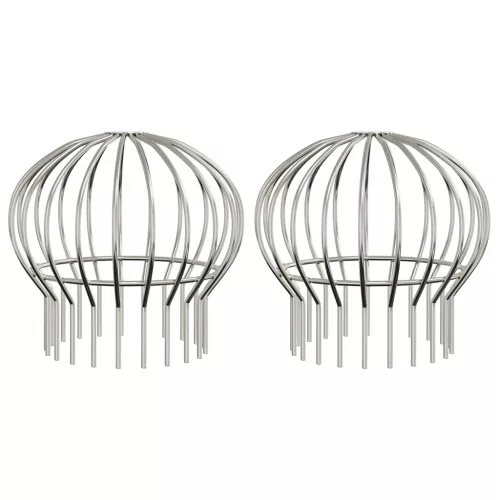  Cseppentő Levélvédő 2 pcs Ezüst 200 mm Rozsdamentes acél