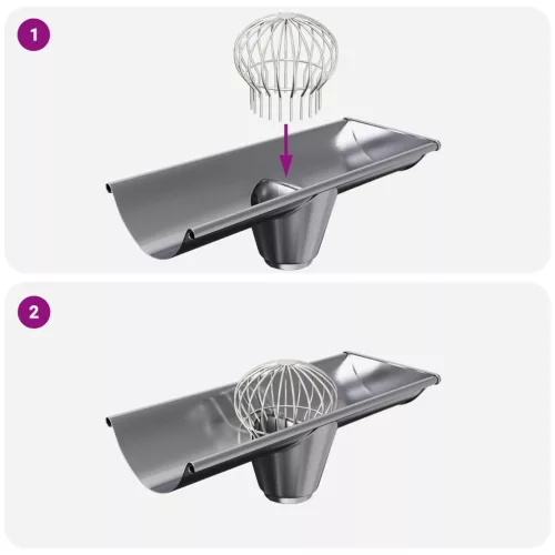  Cseppentő Levélvédő 2 pcs Ezüst 200 mm Rozsdamentes acél