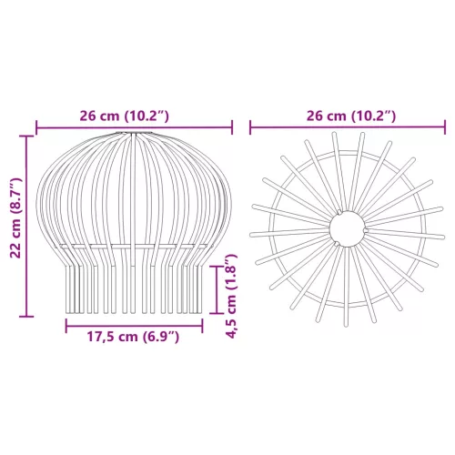  Cseppentő Levélvédő 2 pcs Ezüst 200 mm Rozsdamentes acél