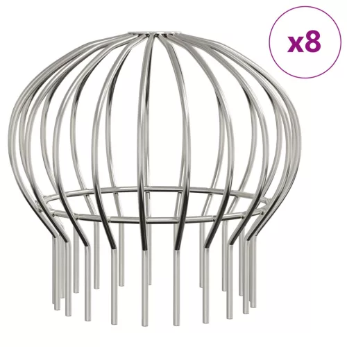  Cseppentő Levélvédő 8 pcs Ezüst 200 mm Rozsdamentes acél