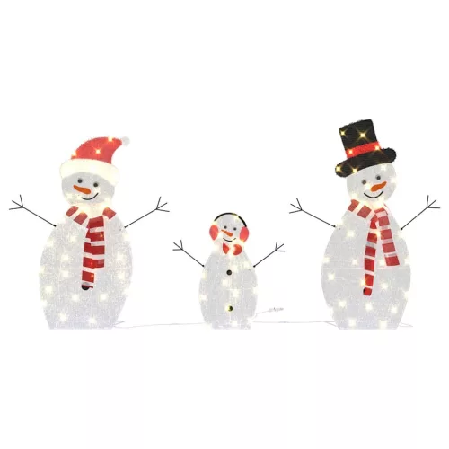  Világító Hóember Család 3 pcs Meleg fehér Poliészter