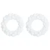  Karácsonyi labda koszorúk 2 pcs Fehér 33 x 33 x 7 cm