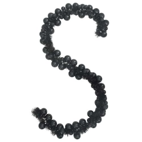  Karácsonyi gömb girland Fekete 186 cm Polisztirol