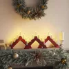  Karácsonyi gyertya híd 7 LED-del 3 pcs Piros 39.5 x 5 x 29 cm