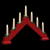  Karácsonyi gyertya híd 7 LED-del 3 pcs Piros 39.5 x 5 x 29 cm