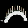  Karácsonyi gyertyatartó ív 10 LED gyertyával Fehér
