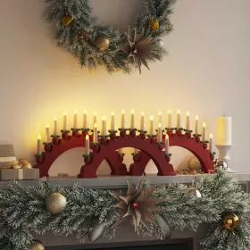    Karácsonyi gyertyatartó ív 10 LED gyertyával 3 pcs Piros