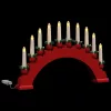  Karácsonyi gyertyatartó ív 10 LED gyertyával 3 pcs Piros