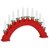  Karácsonyi gyertyatartó ív 10 LED gyertyával 3 pcs Piros