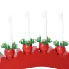  Karácsonyi gyertyatartó ív 10 LED gyertyával 3 pcs Piros