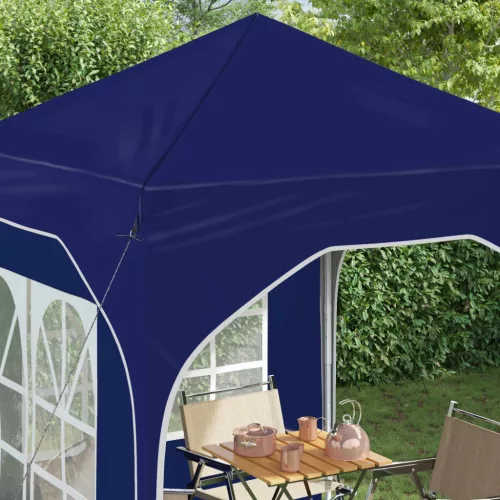  Parti sátor 192 x 192 x 245 cm Kék 210D Oxford ezüst bevonattal